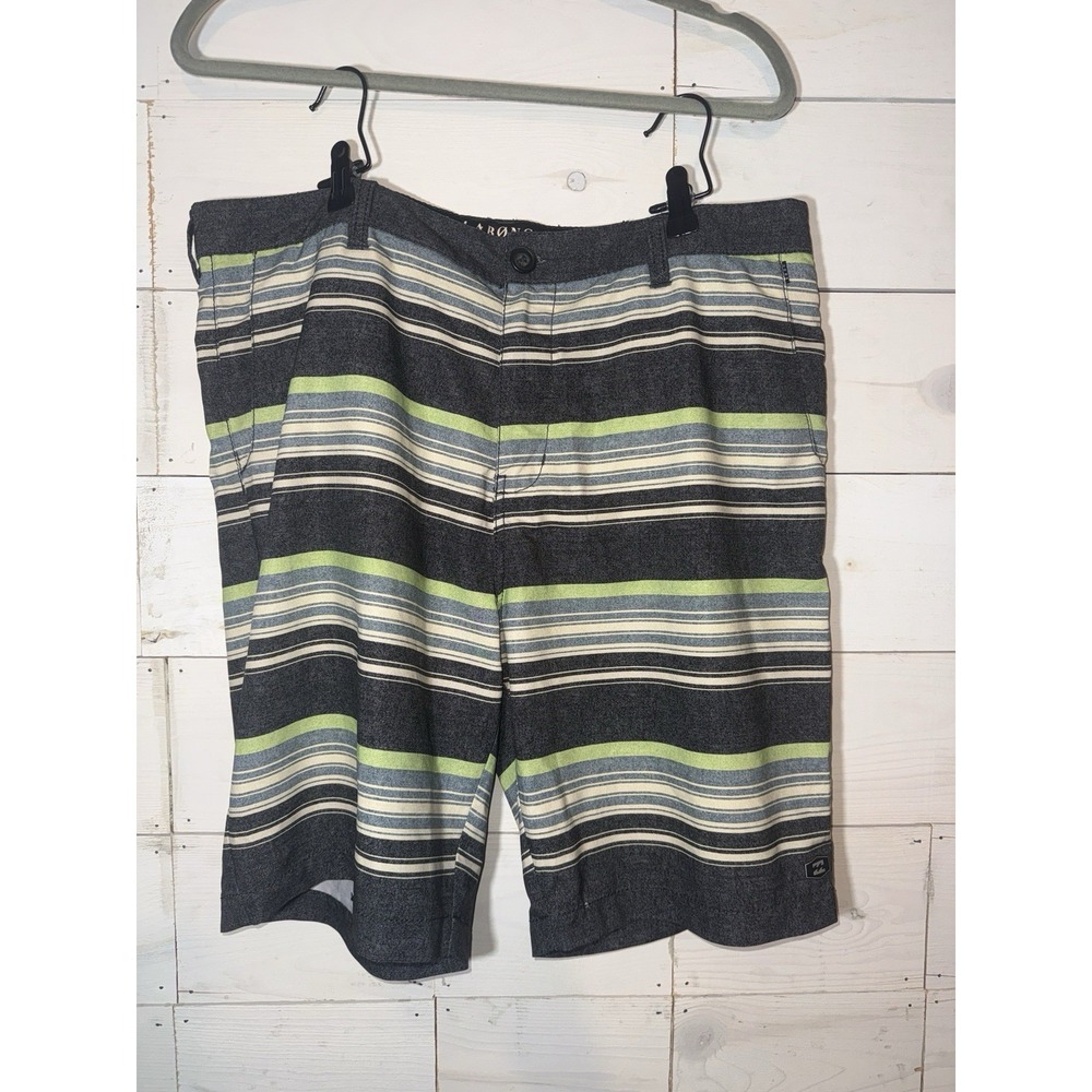Billabong Board Shorts Platinum Stretch Size 36 Hybrid Striped Pattern